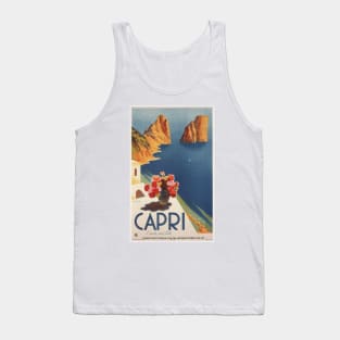 Capri, Italy Vintage Travel Poster Design Tank Top